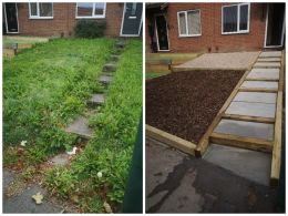Paved steps
