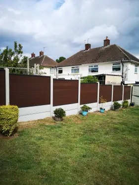 Click Here To Enlarge This Photo Of Composite Fencing Installation In Bilborough